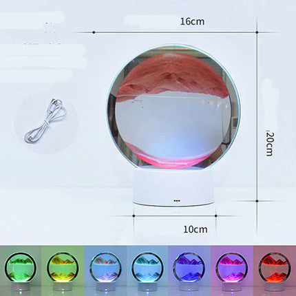 3D Quicksand Table Lamp - Creative Bedside Light