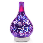 3D Glass Firework Aroma Diffuser - Starry Sky Humidifier