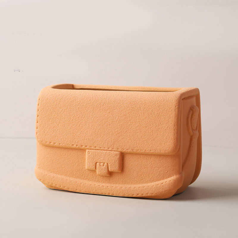 Nordic Morandi Handbag Ceramic Vase - Creative Design