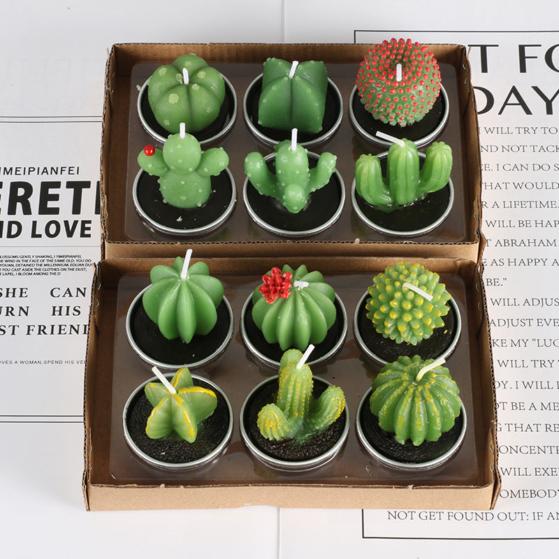 Simulated Succulent Candles - Aromatherapy 12-Pack