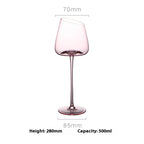 Flamingo French Oblique Concave High Foot Glass Crystal Glasses