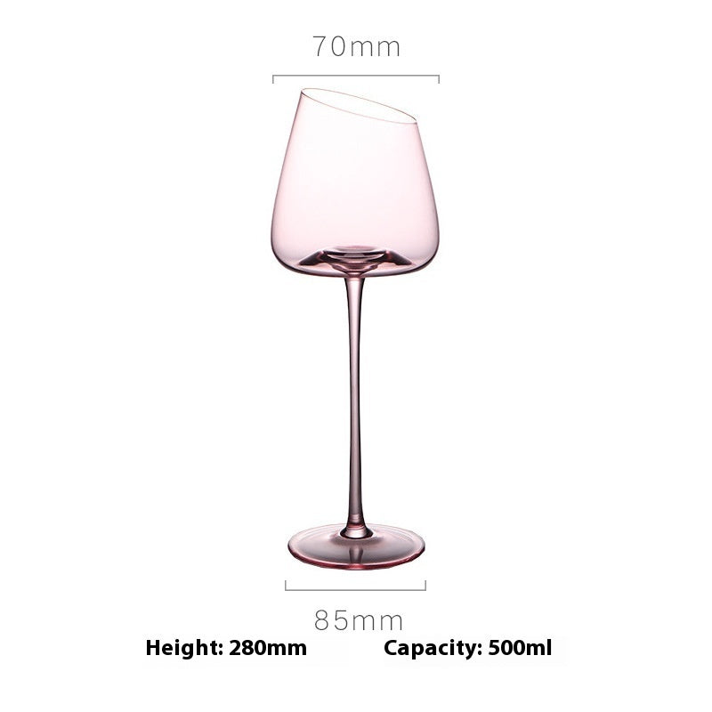 Flamingo French Oblique Concave High Foot Glass Crystal Glasses