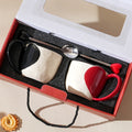 Heart-Shaped Ceramic Mug - Birthday Gift Office Coffee Cup