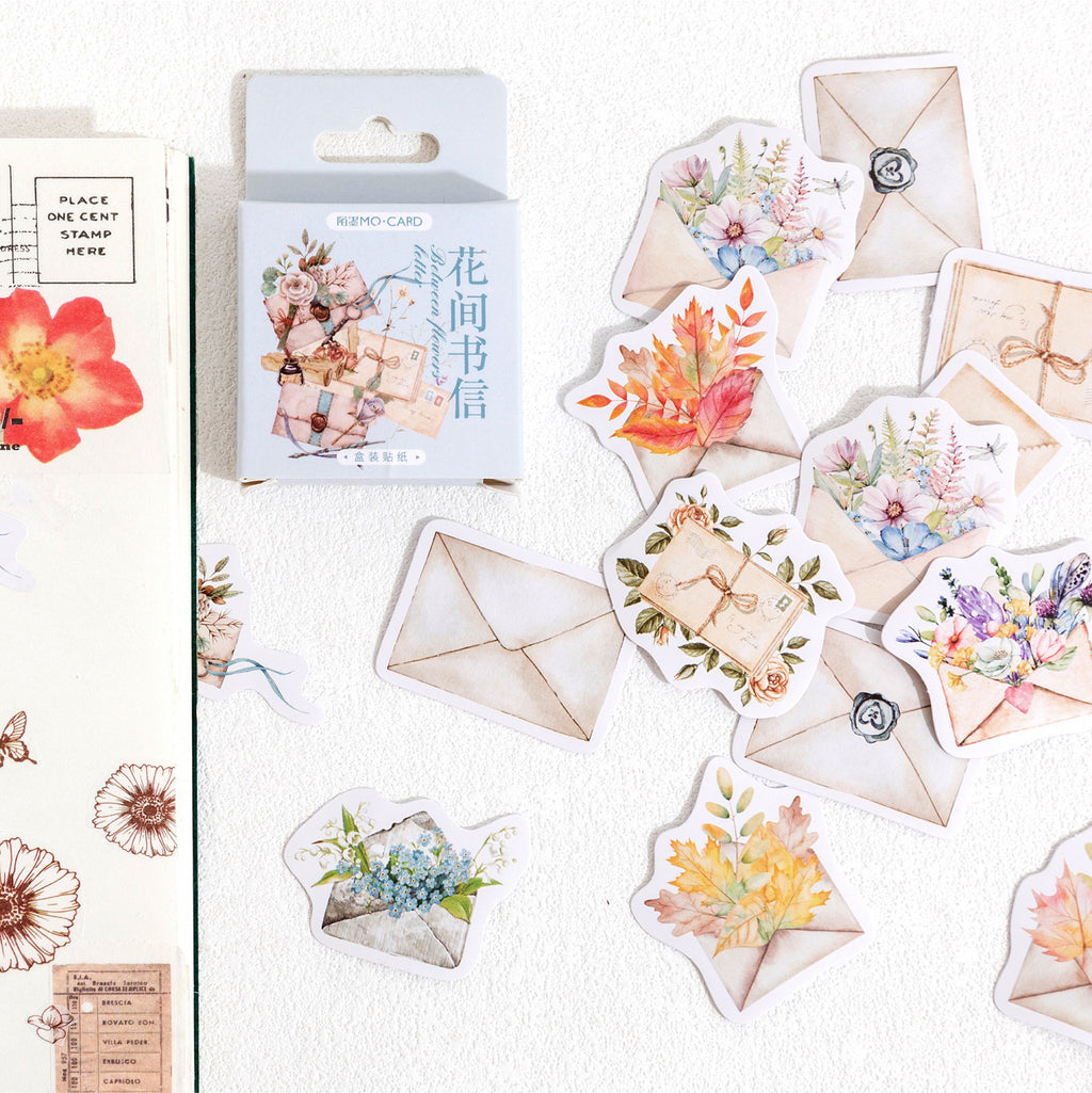 Retro Flower Journal Decoration Stickers