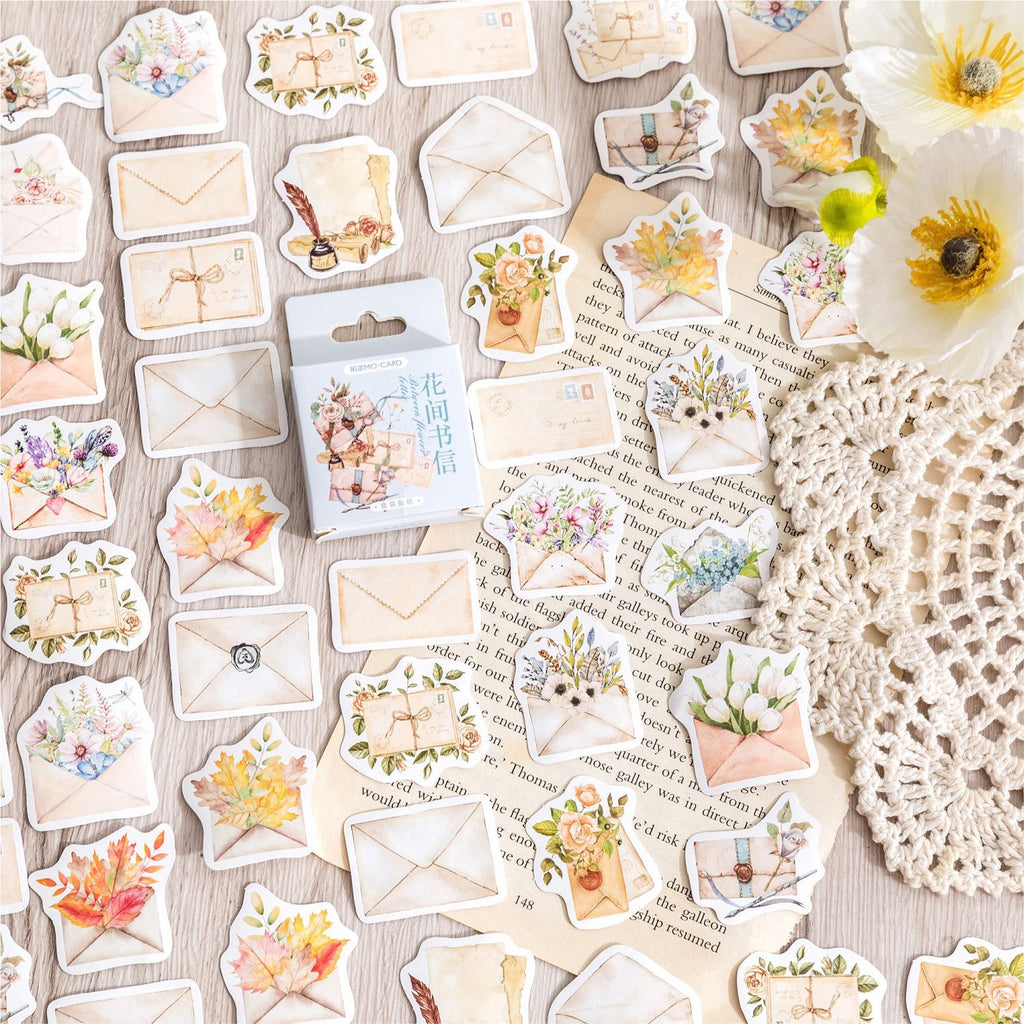 Retro Flower Journal Decoration Stickers