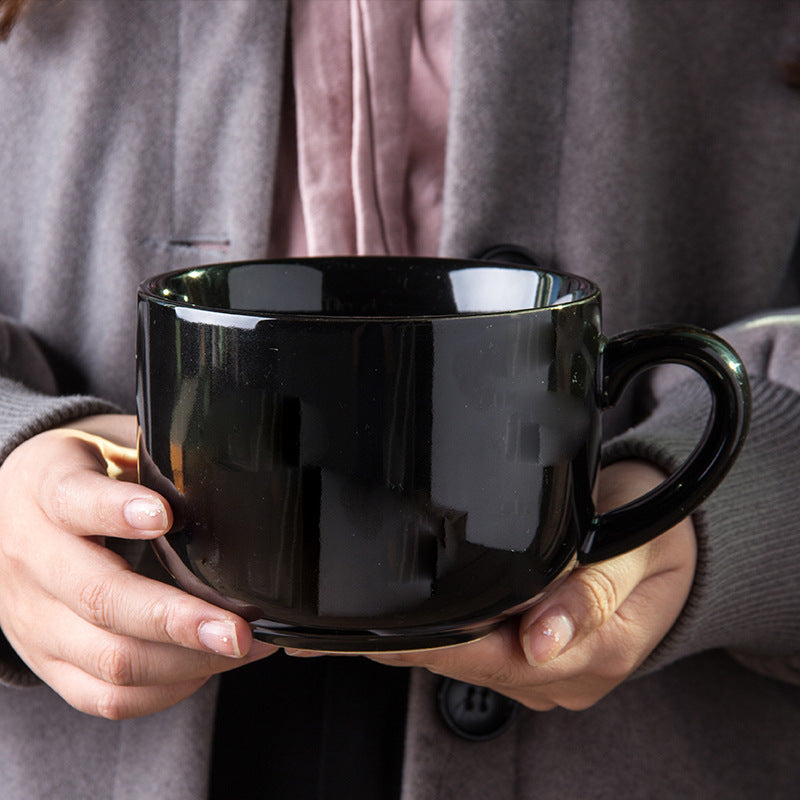 All Black Super Large Mug