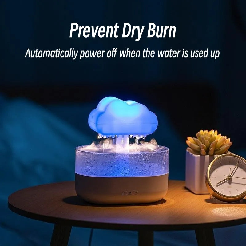 Rain Cloud Night Light Humidifier With Sound And 7 Color Led Light