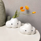 Creative Cartoon Cloud Ceramic Vase - Whimsical