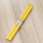 Elegant Beeswax Taper Candles - Living Room Decor
