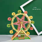 Wooden 3D Carousel Car Puzzle - Educational Stereo Toy