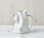 Light Luxury Electroplated Vase - Ceramic Fold Kettle Cup
