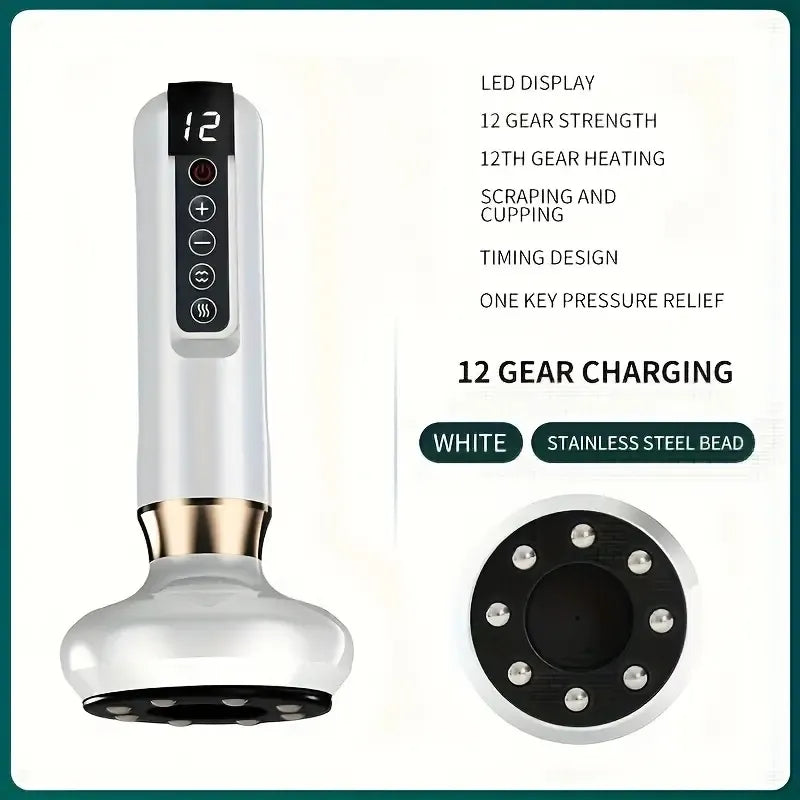 Electric Vacuum Cupping Massager - 12 Level Gua Sha