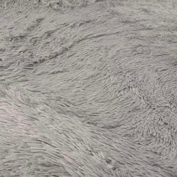 5ft x 8ft Grey Fluffy Rug