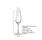 Nordic Vertical Striped Wine Glass High Leg