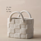 Nordic Morandi Handbag Ceramic Vase - Creative Design