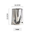 Light Luxury Electroplated Ceramic Vase - Household