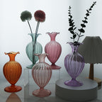European Retro Glass Vase - Simple Big Belly Series