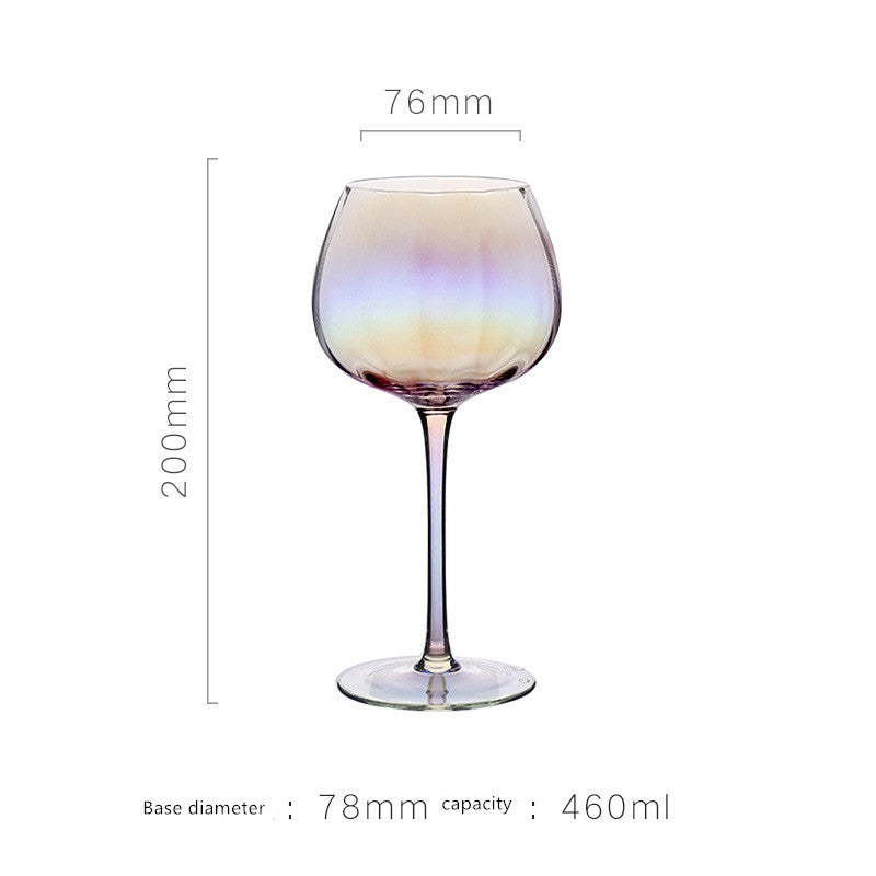 Colorful Champagne Glass Light Luxury Electroplating Crystal Glass Wine Glass