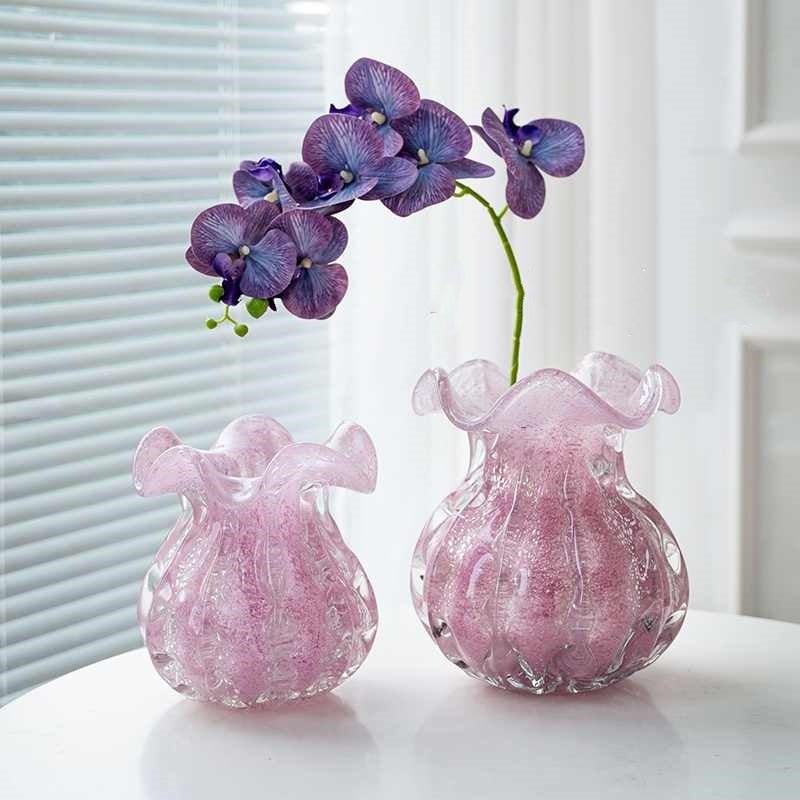 Glass Bag Flower Vase - Unique Shape