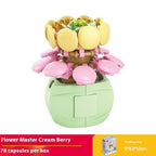 Puzzle Assembling Building Blocks Flower Pot Model Toys