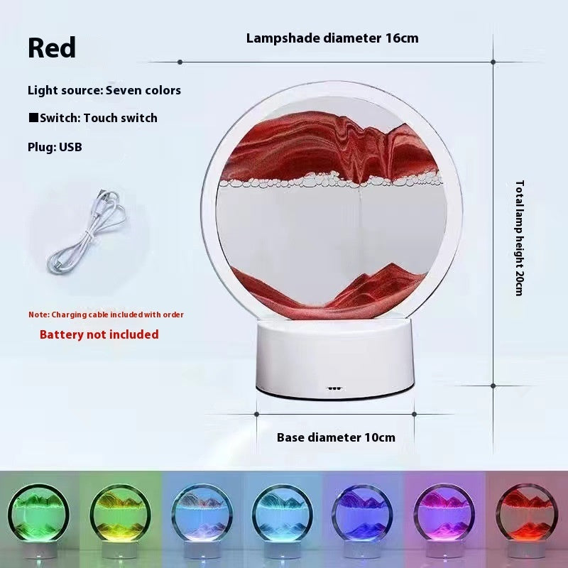 3D Quicksand Table Lamp - Creative Bedside Light