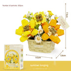 Flower Secret Words MINI Flower Basket Assembling Building Blocks Educational Assembling Puzzle Toys