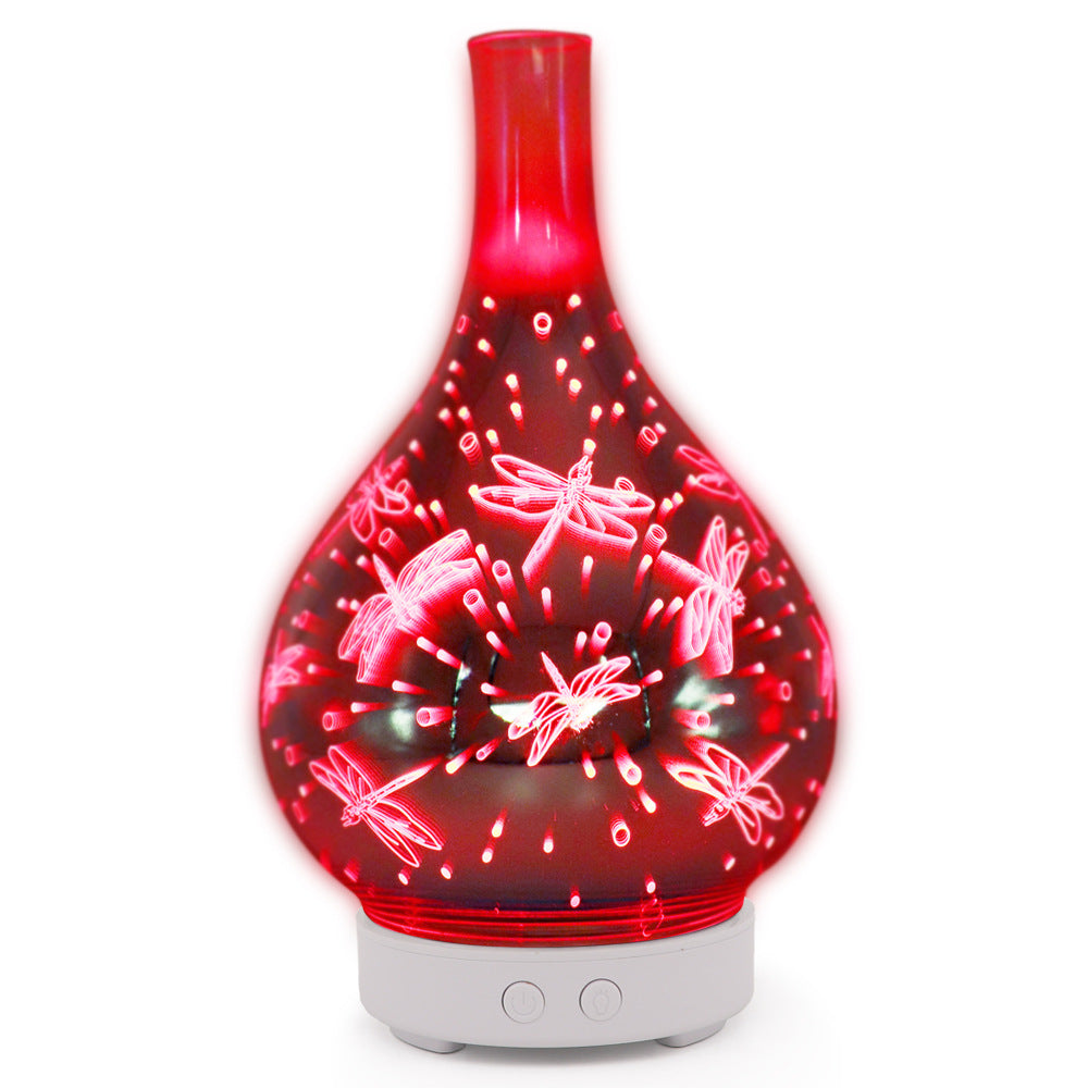 3D Glass Firework Aroma Diffuser - Starry Sky Humidifier