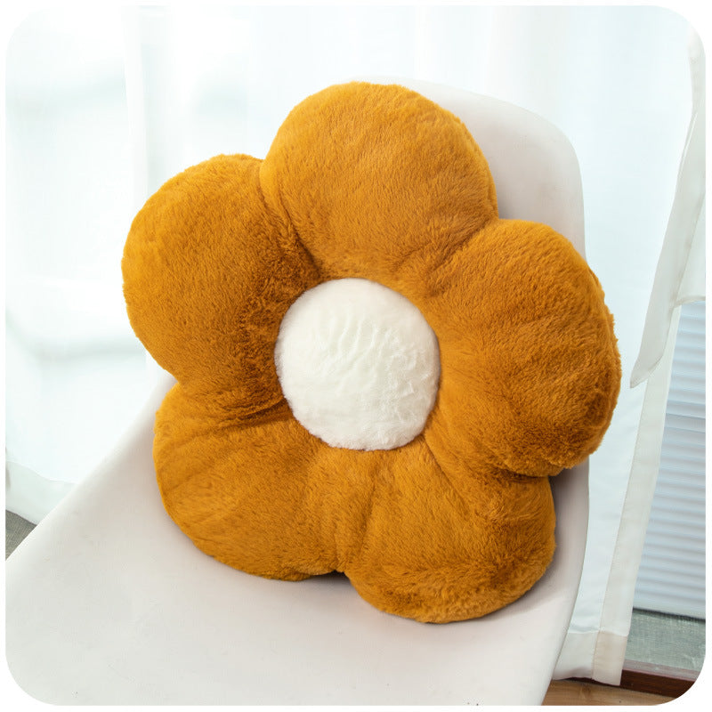 Fluffy Flower Throw Pillow