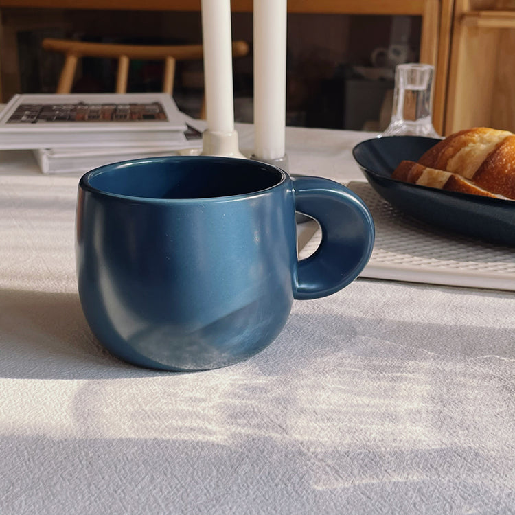 Matte Frosted Texture Mug - Large Capacity Microwaveable