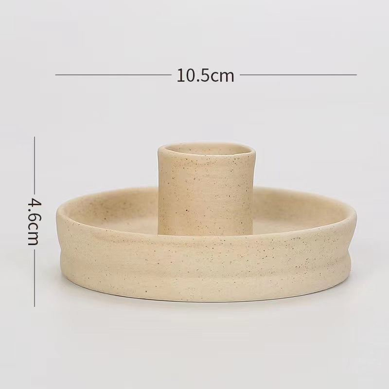 Ceramic Candle Pedestal - Jewelry Storage Tray