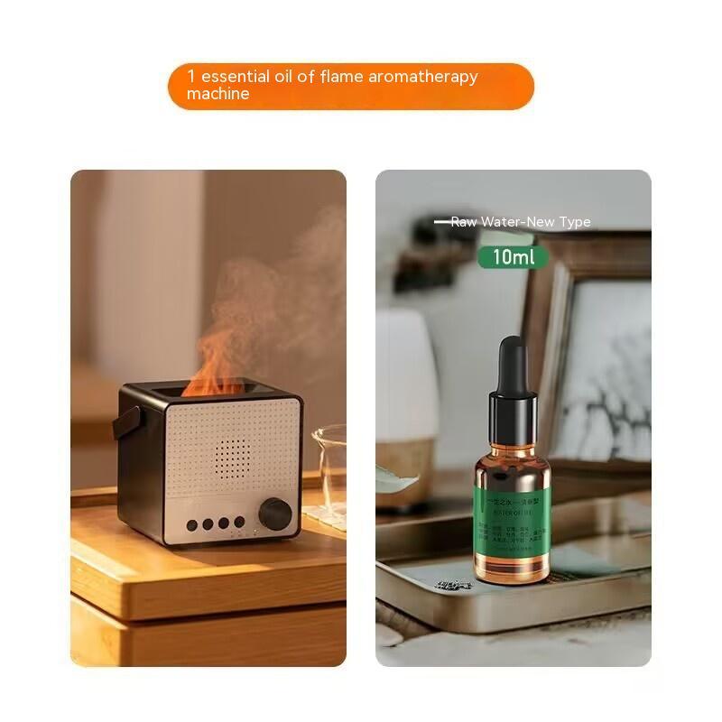 Flame Aroma Diffuser with Bluetooth Speaker - White Noise