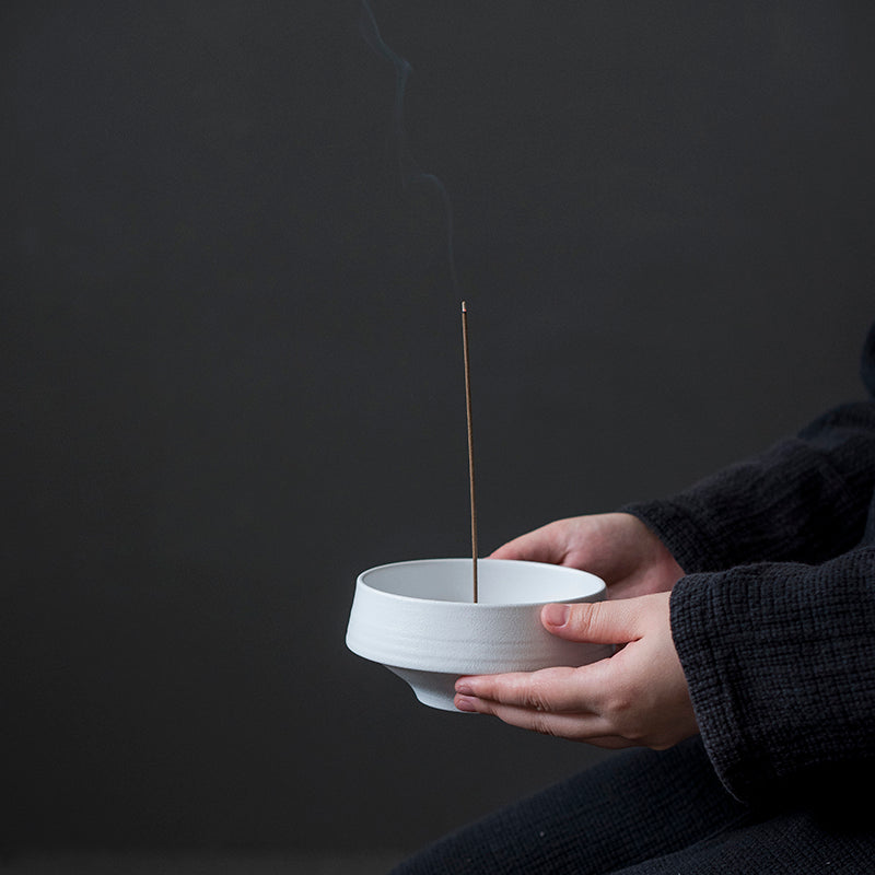 Handmade Ceramic Zen Incense Burner - Retro Style