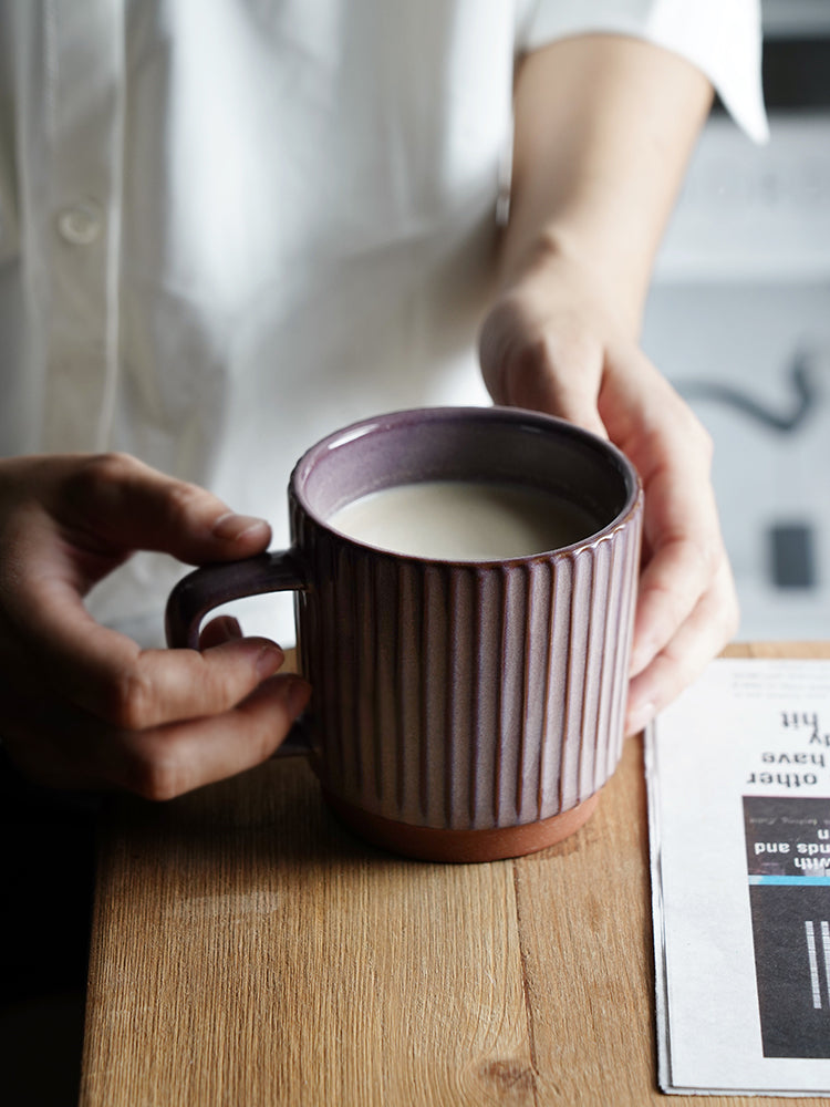 Mug Creative Ceramic Retro Striped Cup