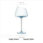 Klein Blue Crystal Glass Goblet Red Grape Wine Glass