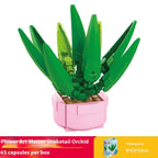 Puzzle Assembling Building Blocks Flower Pot Model Toys