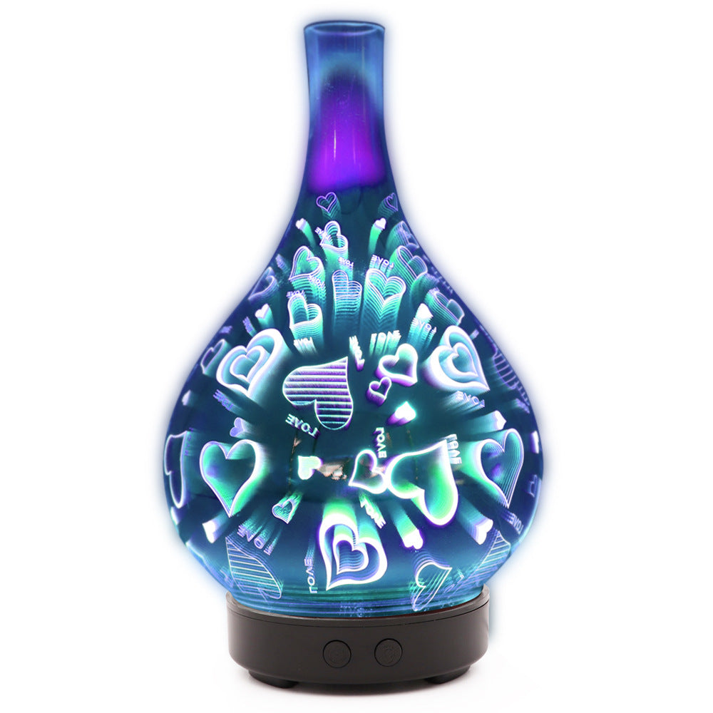 3D Glass Firework Aroma Diffuser - Starry Sky Humidifier