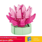 Puzzle Assembling Building Blocks Flower Pot Model Toys