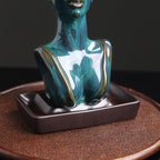 Ceramic Beauty Statue Incense Burner - Artistic Decor