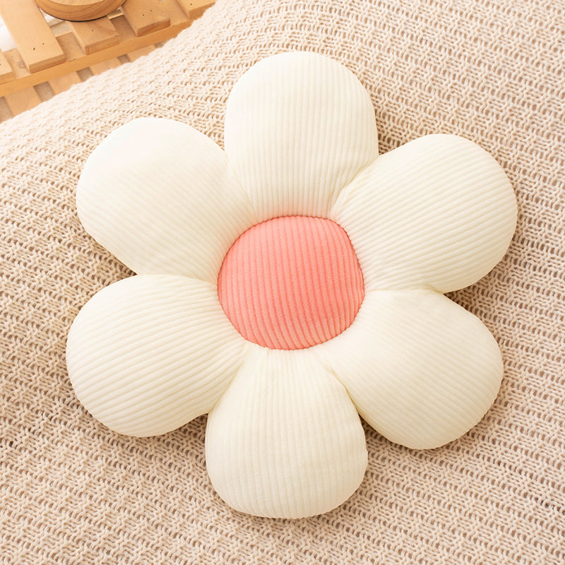 Flower-Shaped Throw Pillow