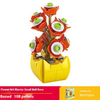 Puzzle Assembling Building Blocks Flower Pot Model Toys