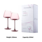 Flamingo French Oblique Concave High Foot Glass Crystal Glasses