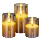 Flameless LED Candles 3-Pack - Battery Operated with Remote