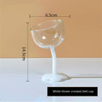 Pink Center Heart Wine Glass