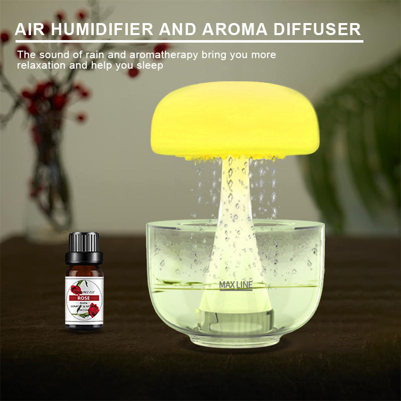 Raindrop Humidifier Seven-color Ambience Light Cloud