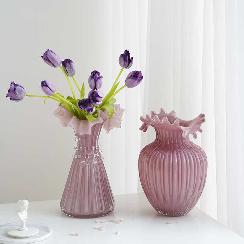 French Lace Dance Dress Glass Vase - Elegant