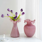 French Lace Dance Dress Glass Vase - Elegant