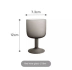 Ins Nordic Retro Smoky Gray Matte Surface Frosted Glass Cup