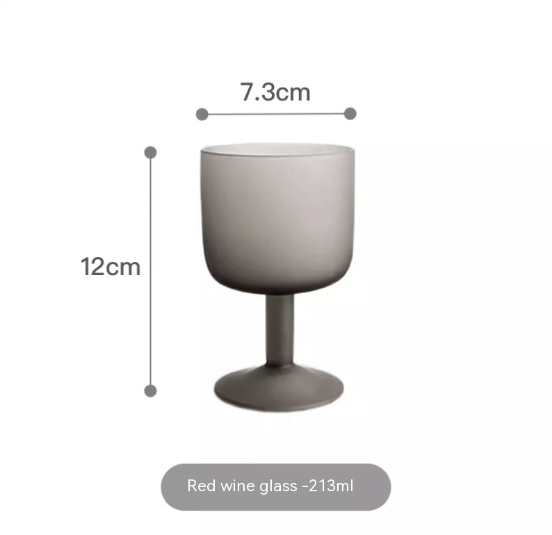 Ins Nordic Retro Smoky Gray Matte Surface Frosted Glass Cup