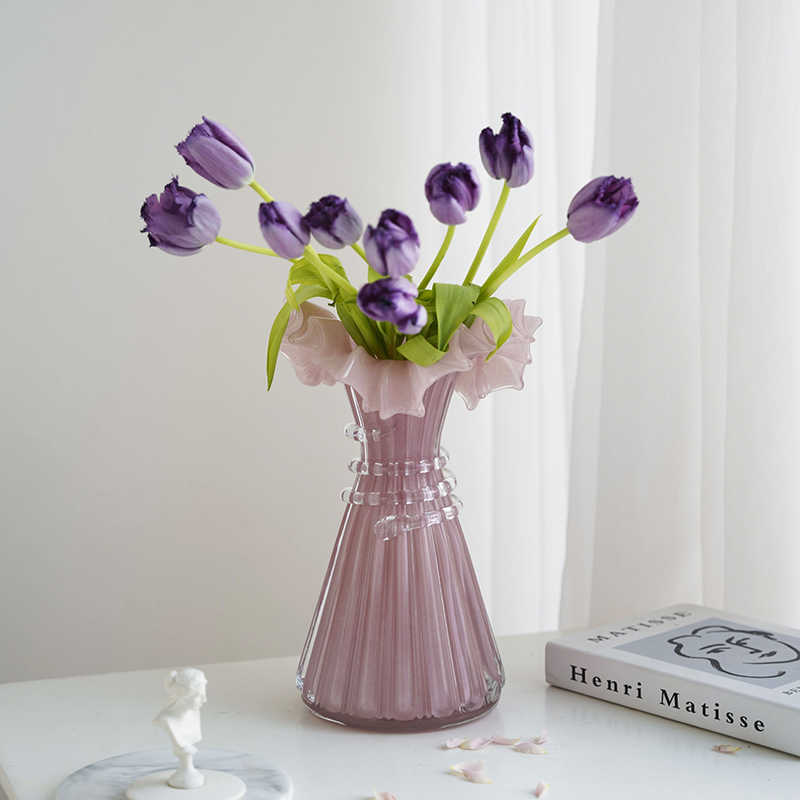 French Lace Dance Dress Glass Vase - Elegant