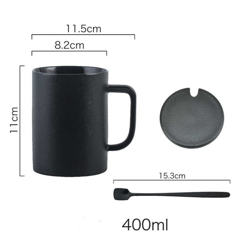 Frosted Personality Ceramic Mug Stoneware Black Retro Coffee Cup Milk Tea Water Cup Japanese Simple Cup